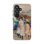 Children at the Beach at Guernsey by Pierre Auguste Renoir - Samsung Tough Case