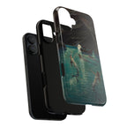 Pescatore e Sirene nella Grotta Azzurra a Capri di Hermann Corrodi - Cover iPhone Rinforzata