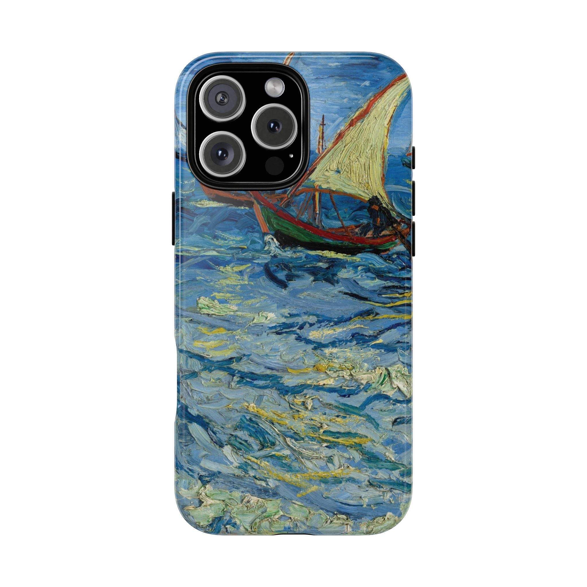 Fishing Boats at Sea by Vincent van Gogh - iPhone Tough Case