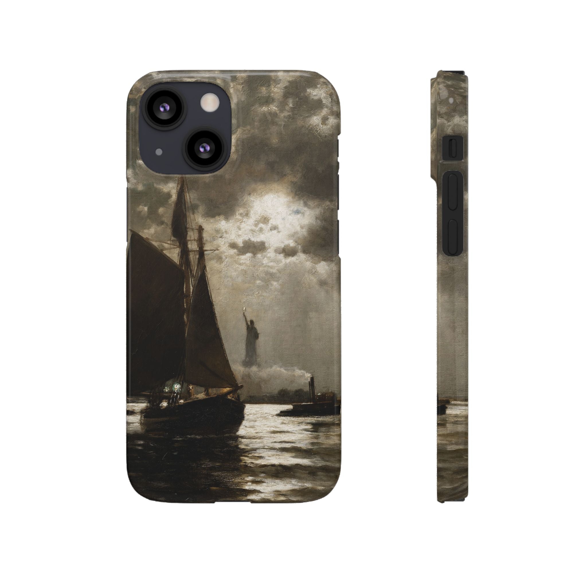Nightfall over New York Harbor by Edward Moran - iPhone Slim Case