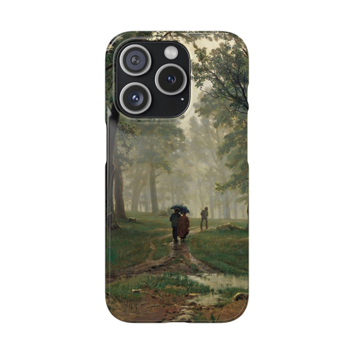 Rain in an Oak Forest by Ivan Ivanovich Shishkin - iPhone Slim Case
