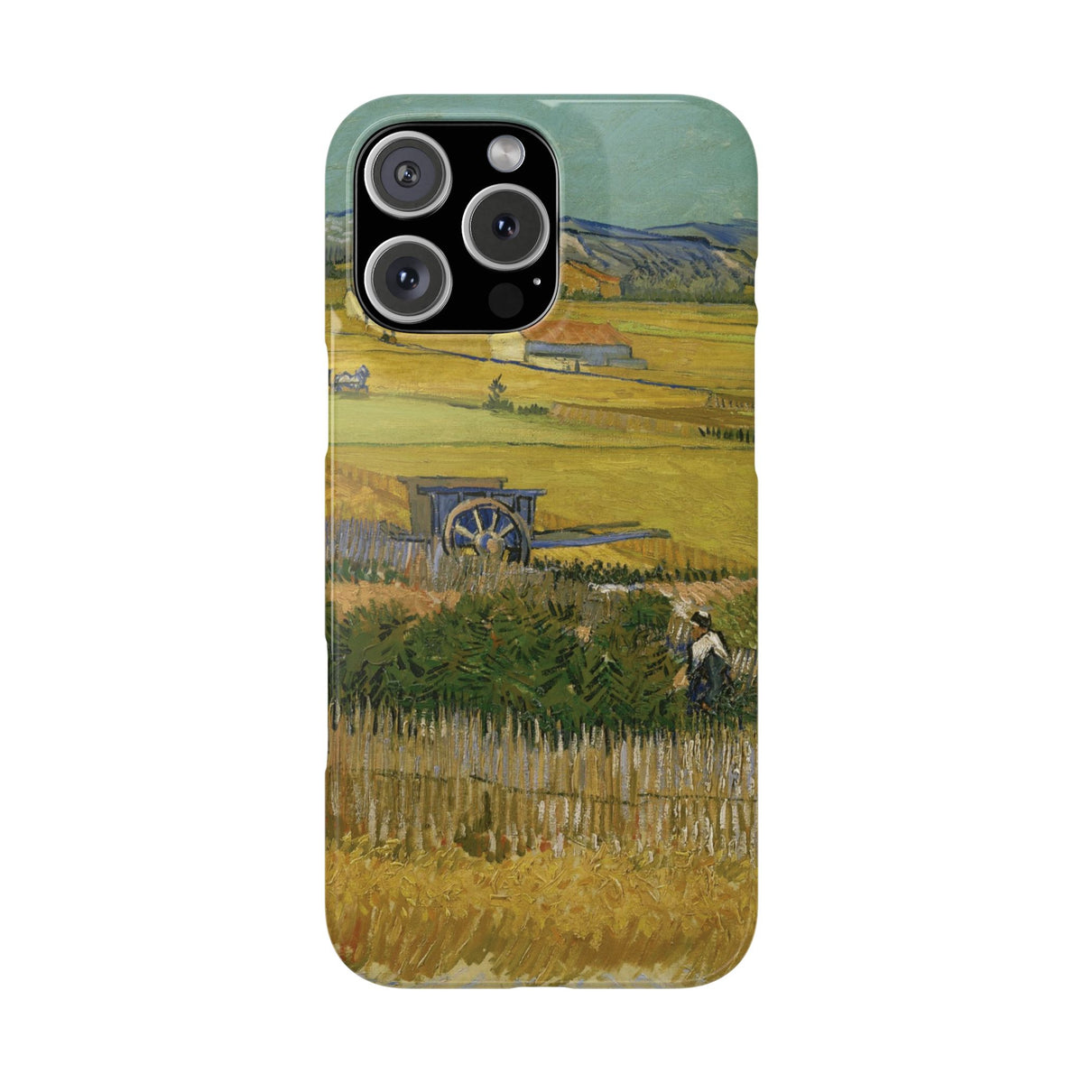 Harvest at La Crau by Vincent van Gogh - iPhone Slim Case