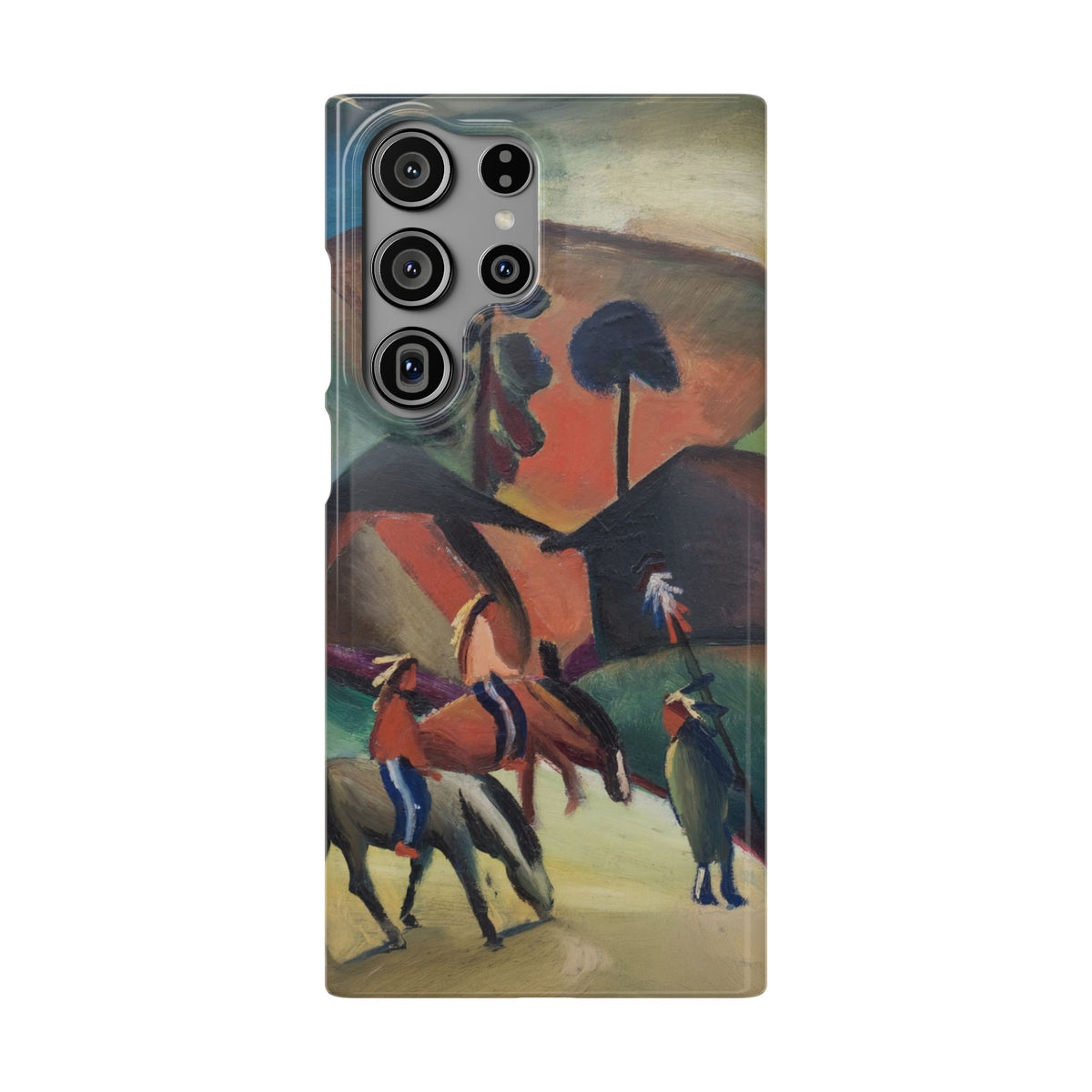 Indians on Horsebacks by August Macke - Samsung Slim Case