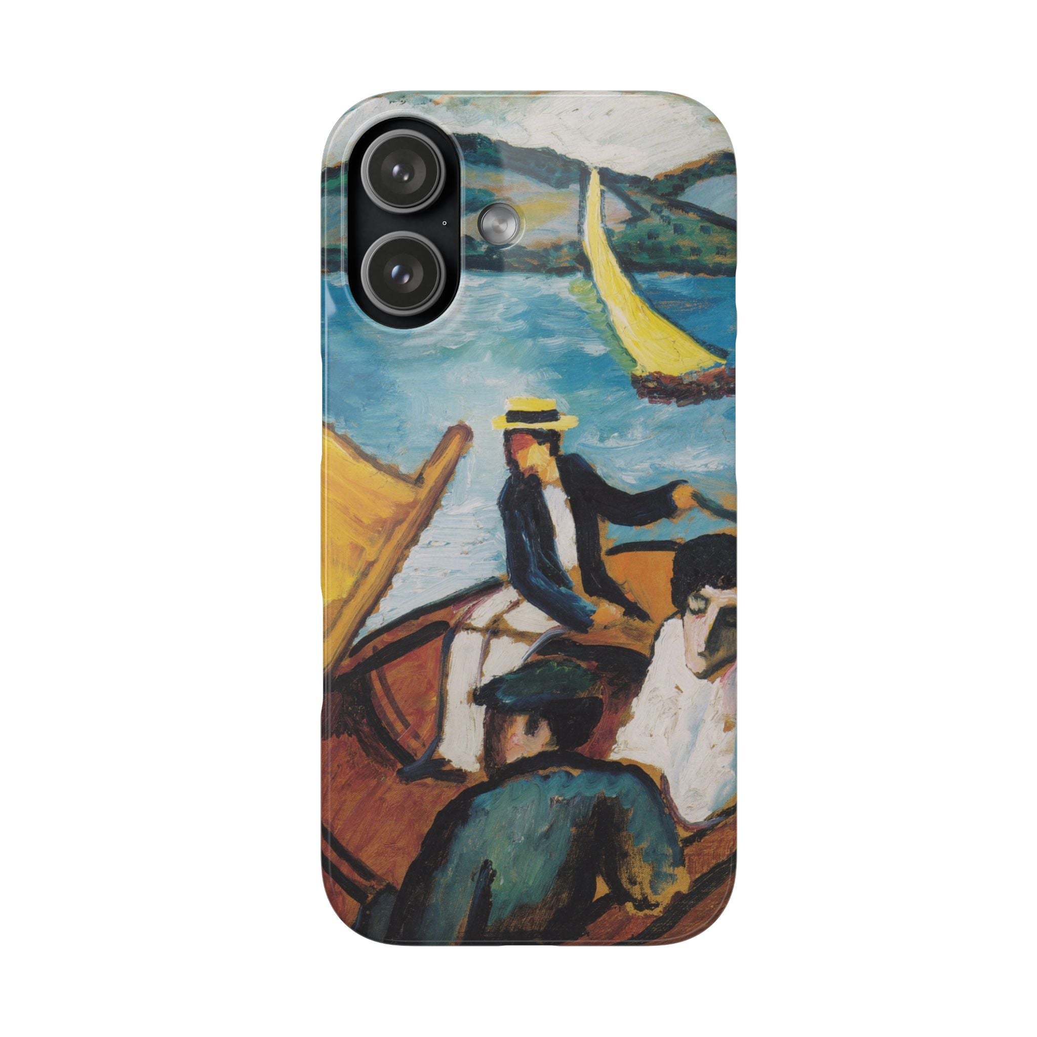 Sailing Boat on the Tegernsee by August Macke - iPhone Slim Case