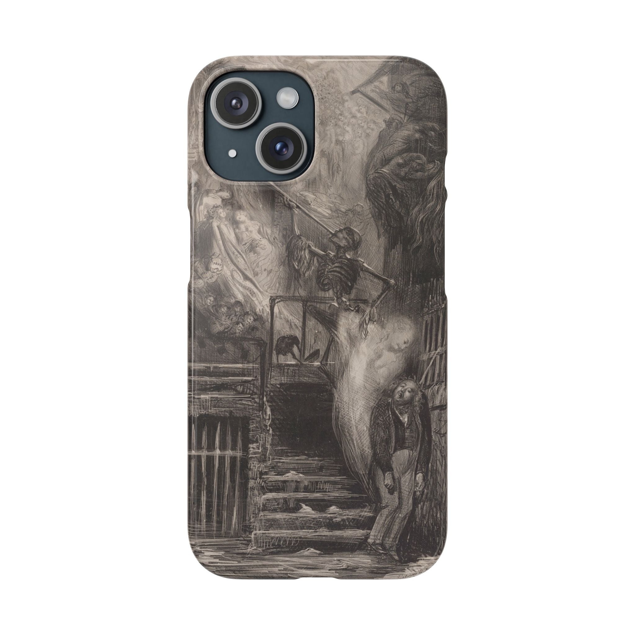 La Rue de la Vieille Lanterne (The Suicide of Gérard de Nerval) by Gustave Doré - iPhone Slim Case