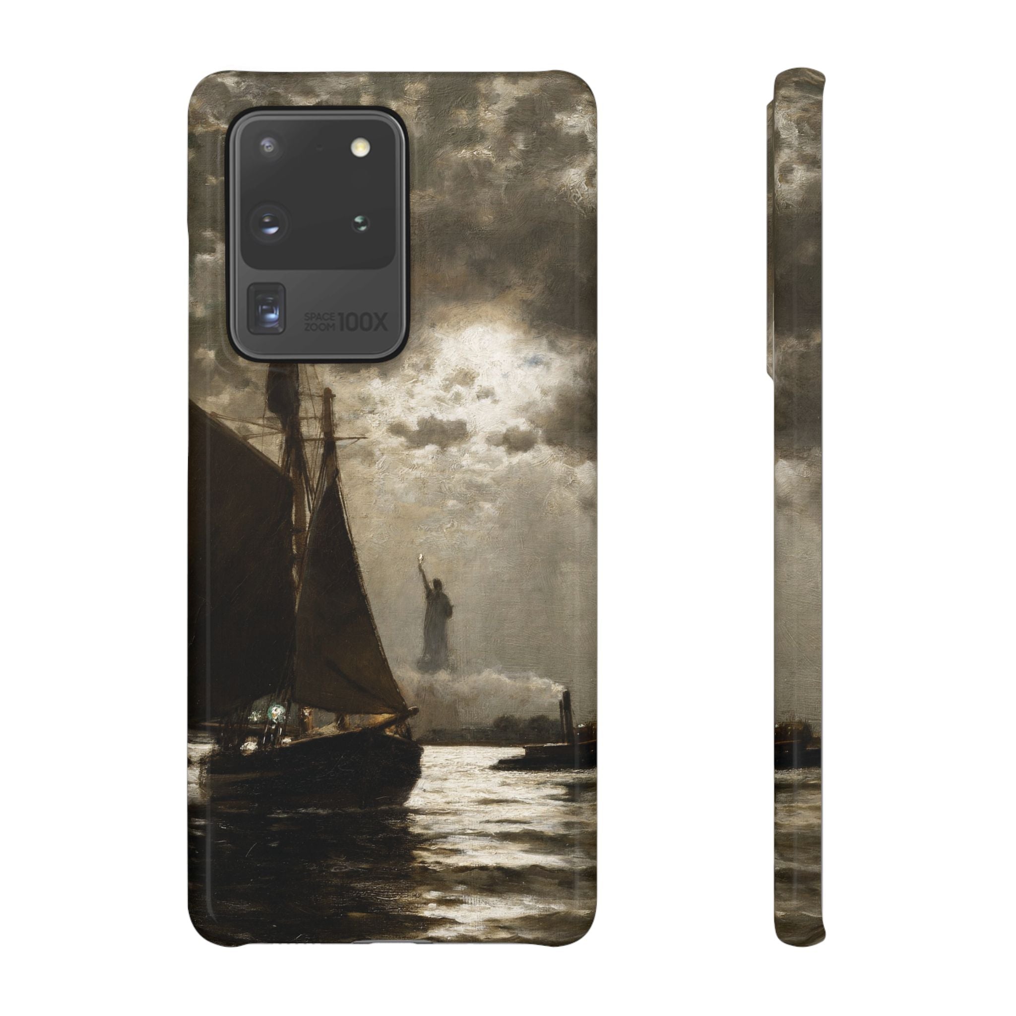 Nightfall over New York Harbor by Edward Moran - Samsung Slim Case