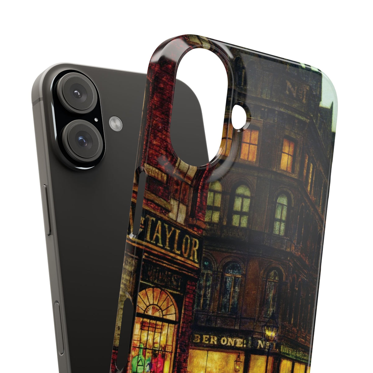 Boar Lane Leeds by John Atkinson Grimshaw - iPhone Slim Case