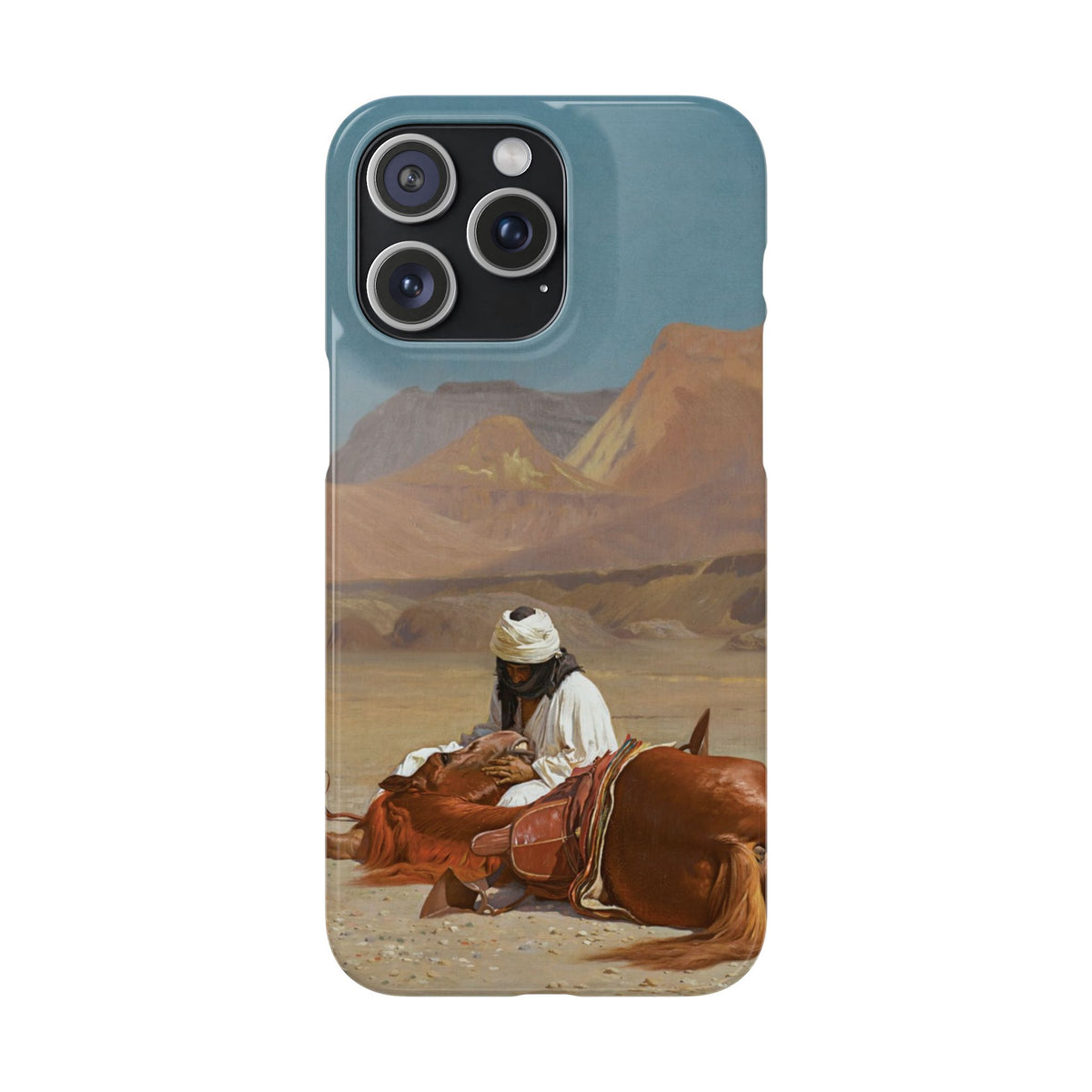 Rider and his Steed in the Desert by Jean-Leon Gerome - iPhone Slim Case