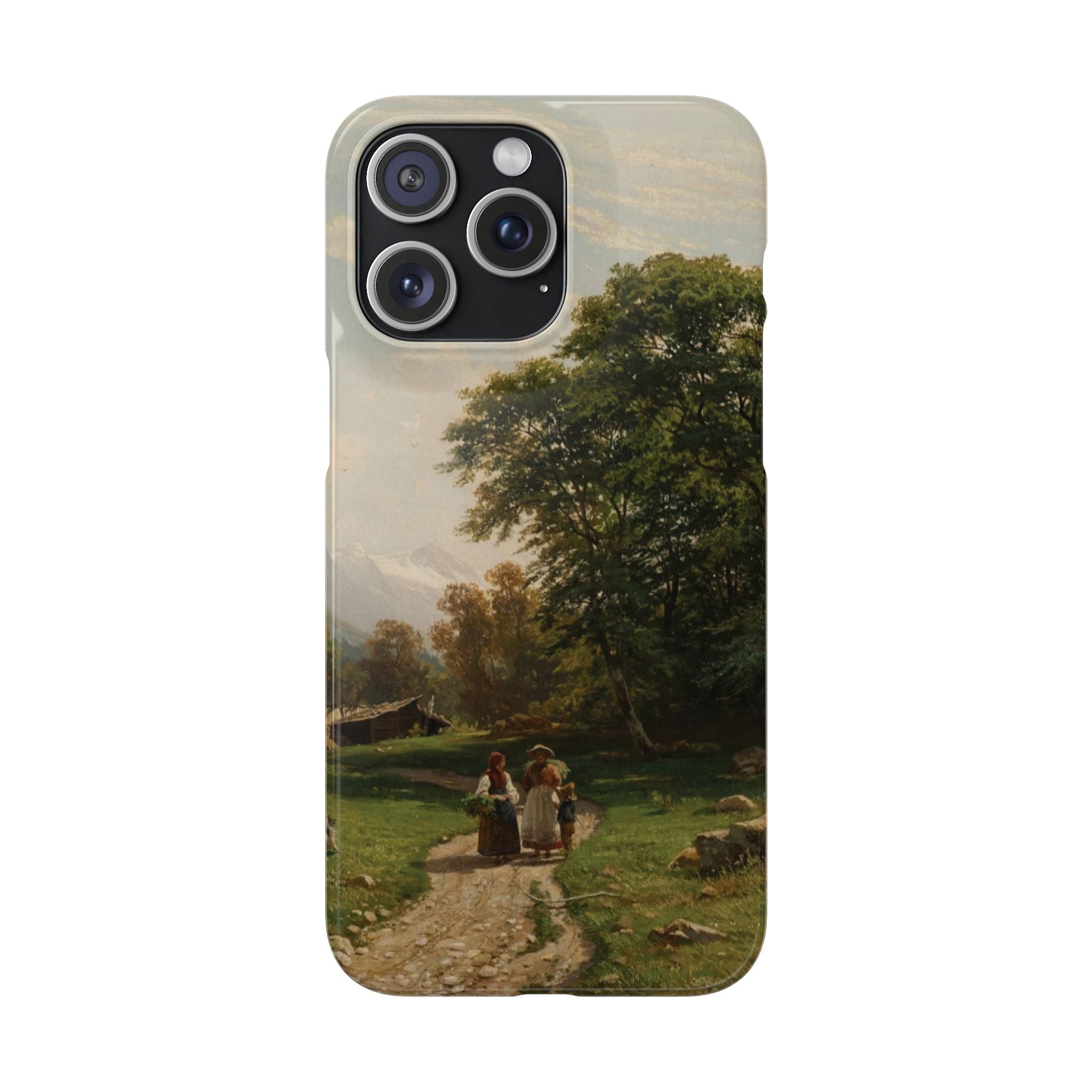 Swiss Landscape by Ivan Ivanovich Shishkin - iPhone Slim Case