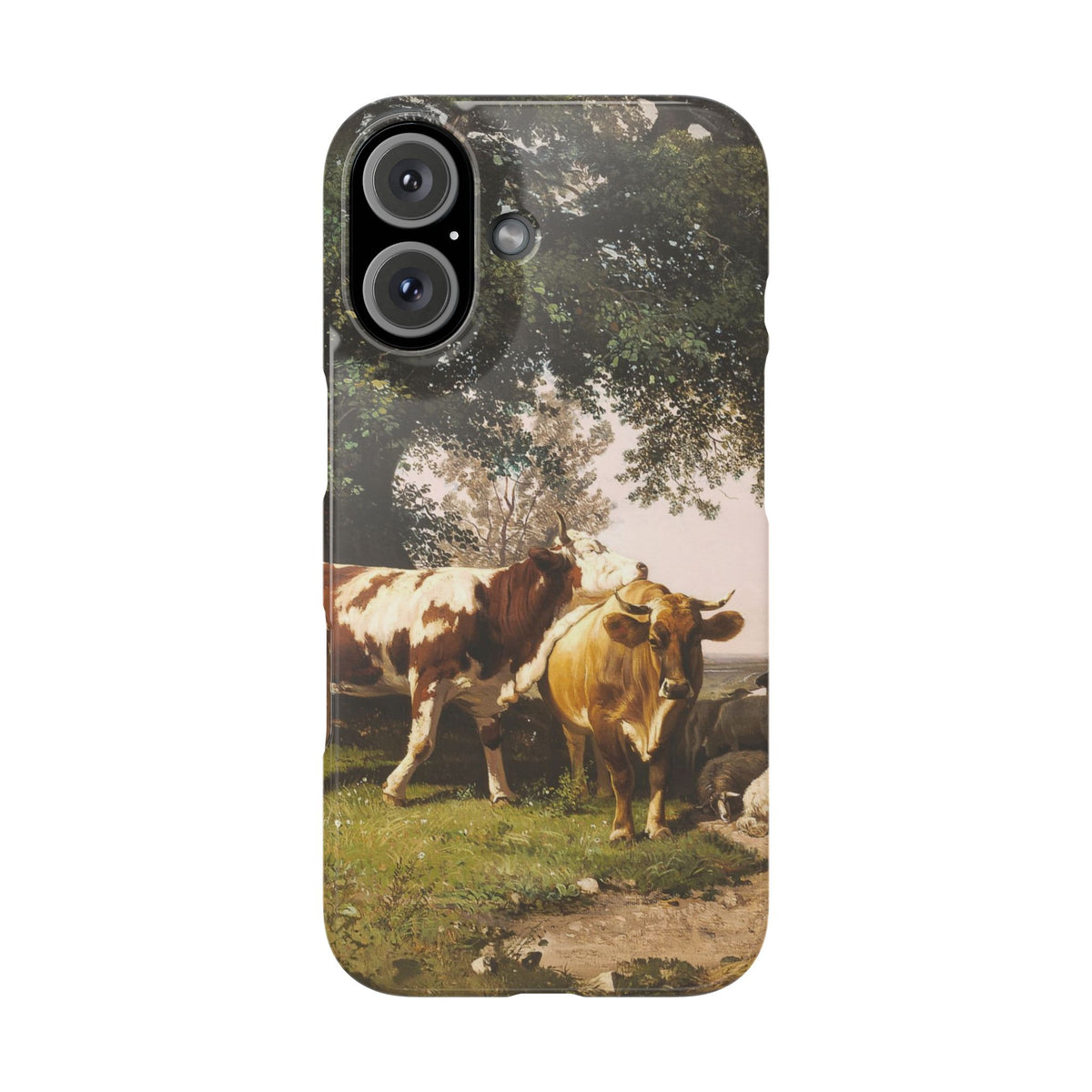 Herd under Trees by Ivan Ivanovich Shishkin - iPhone Slim Case