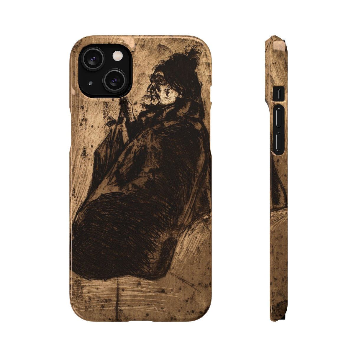 Old Woman by Edvard Munch - iPhone Slim Case