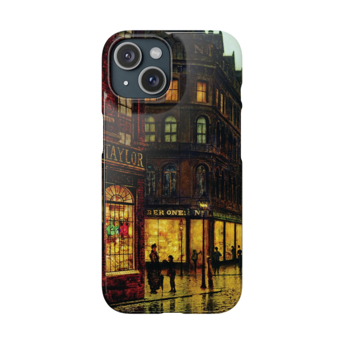 Boar Lane Leeds by John Atkinson Grimshaw - iPhone Slim Case