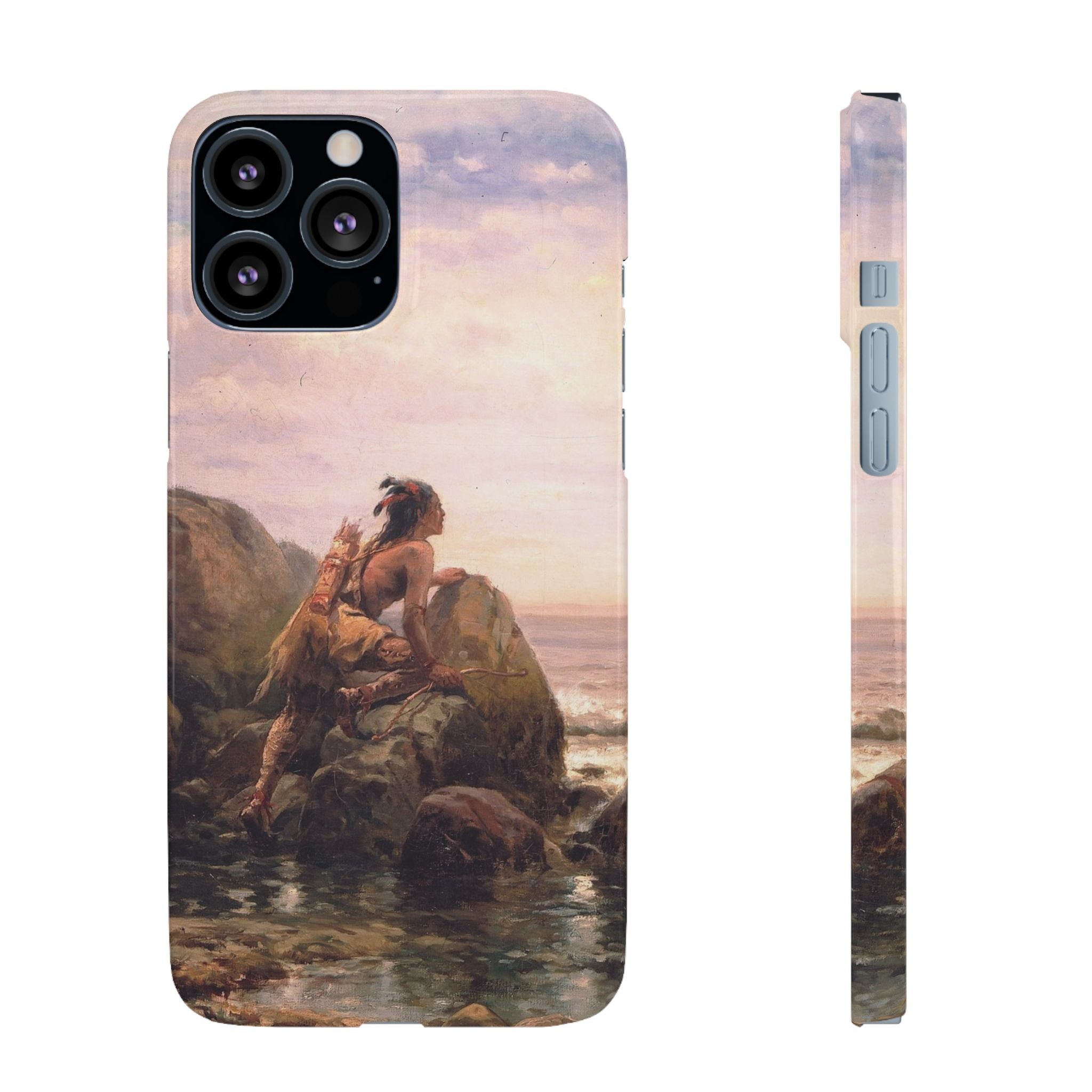 Henrik Hudson entering New York Harbor by Edward Moran - iPhone Slim Case