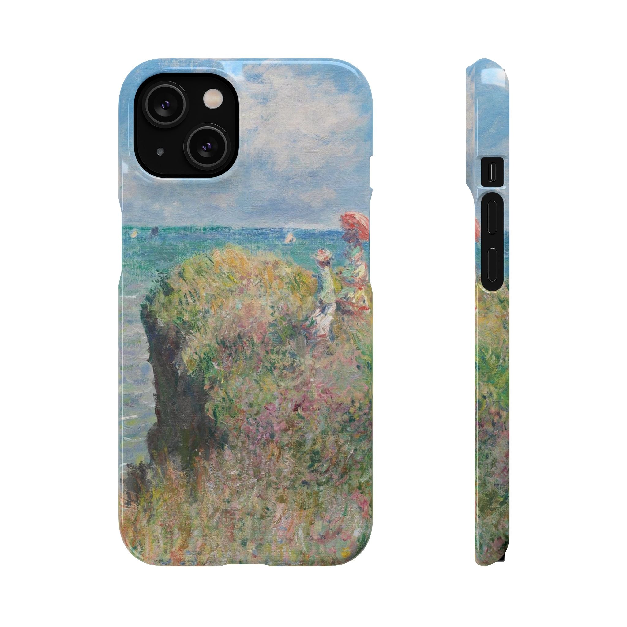 Cliff Walk at Pourville by Claude Monet - iPhone Slim Case