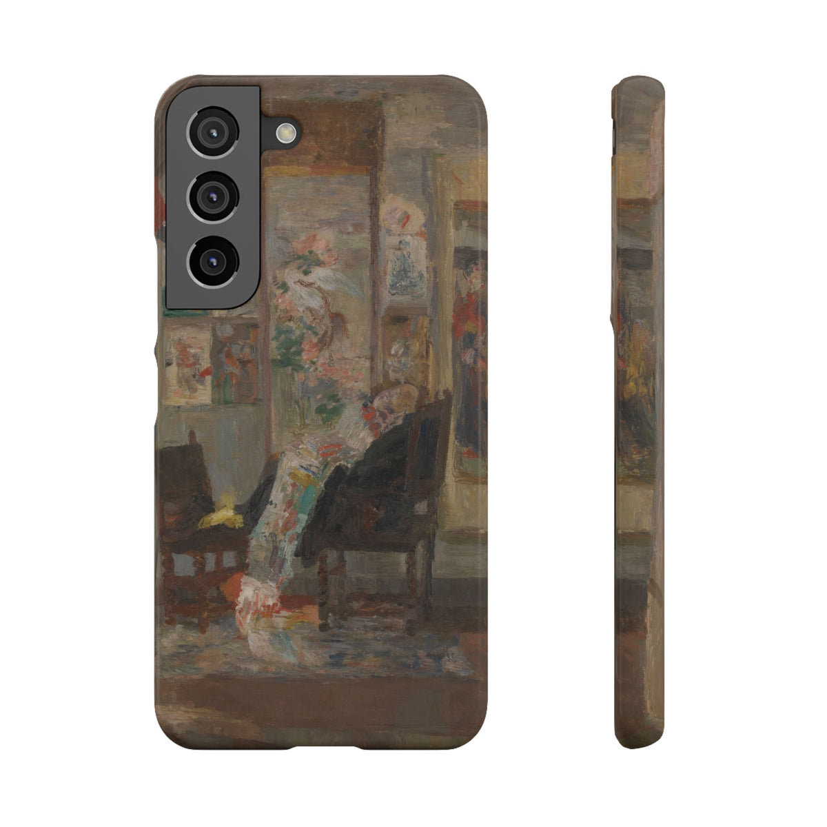 Skeleton Looking at Chinoiseries by James Ensor - Samsung Slim Case