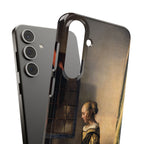 Girl Reading a Letter by an Open Window by Johannes Vermeer - Samsung Slim Case