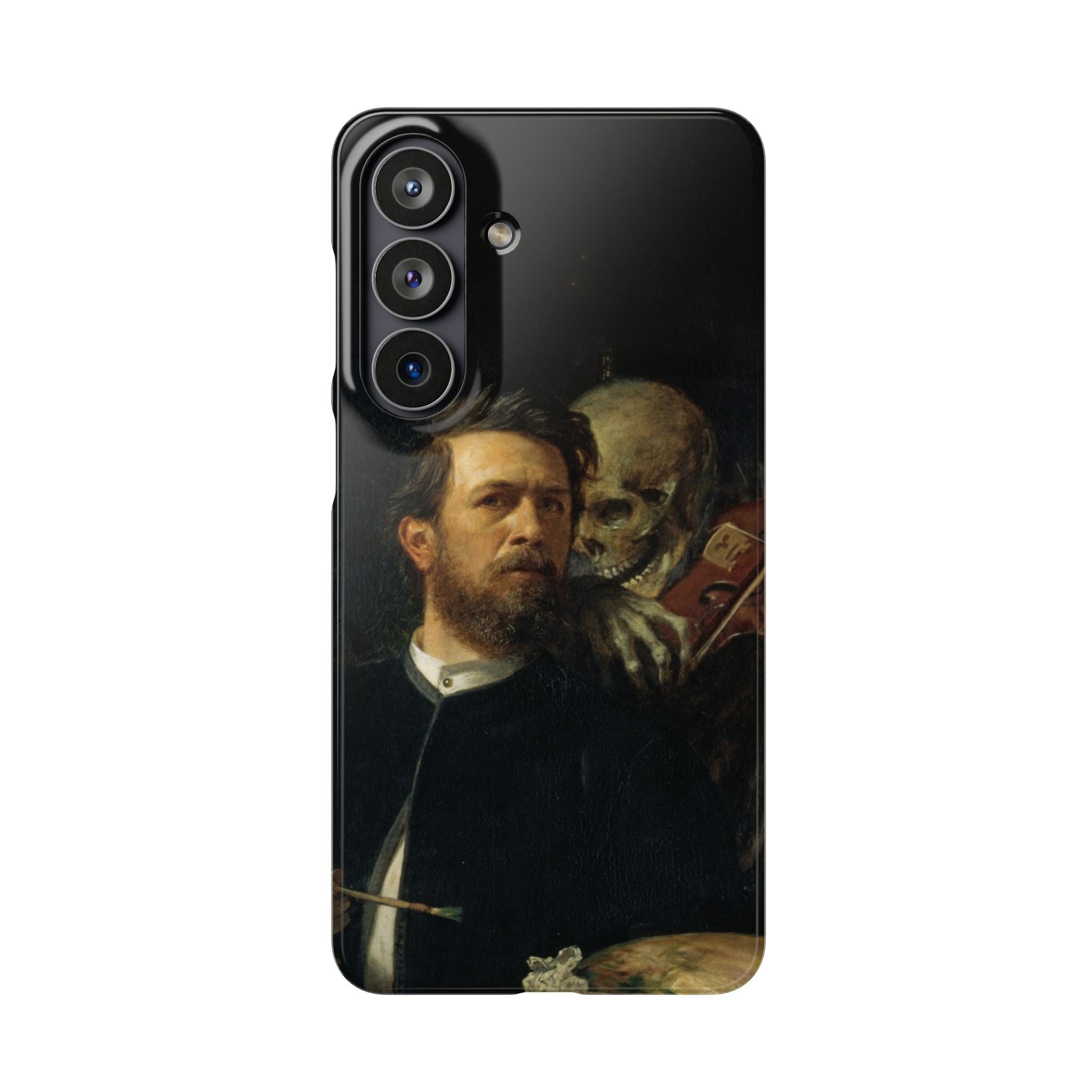 Self Portrait with Death Playing the Fiddle by Arnold Böcklin - Samsung Slim Case