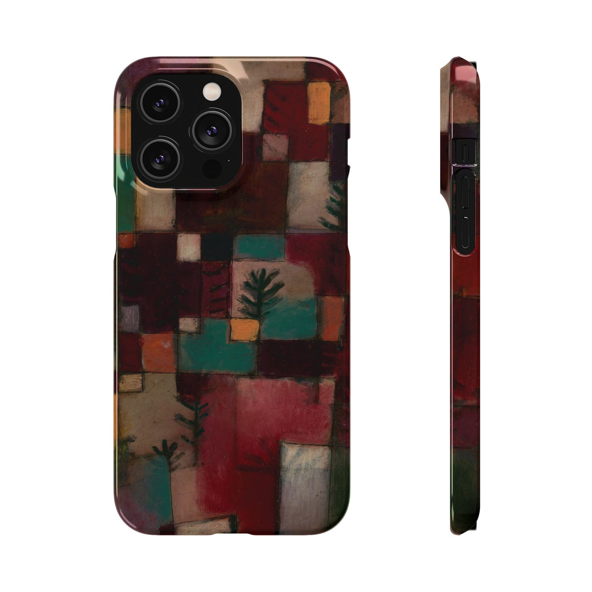 Redgreen and Violet-Yellow Rhythms by Paul Klee - iPhone Slim Case