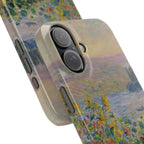 Flower Beds at Vétheuil by Claude Monet - iPhone Slim Case