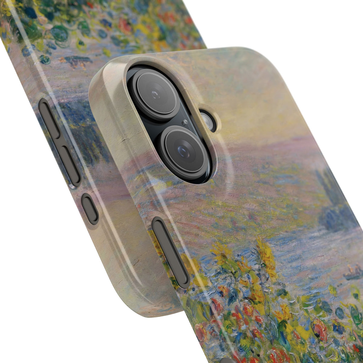 Flower Beds at Vétheuil by Claude Monet - iPhone Slim Case