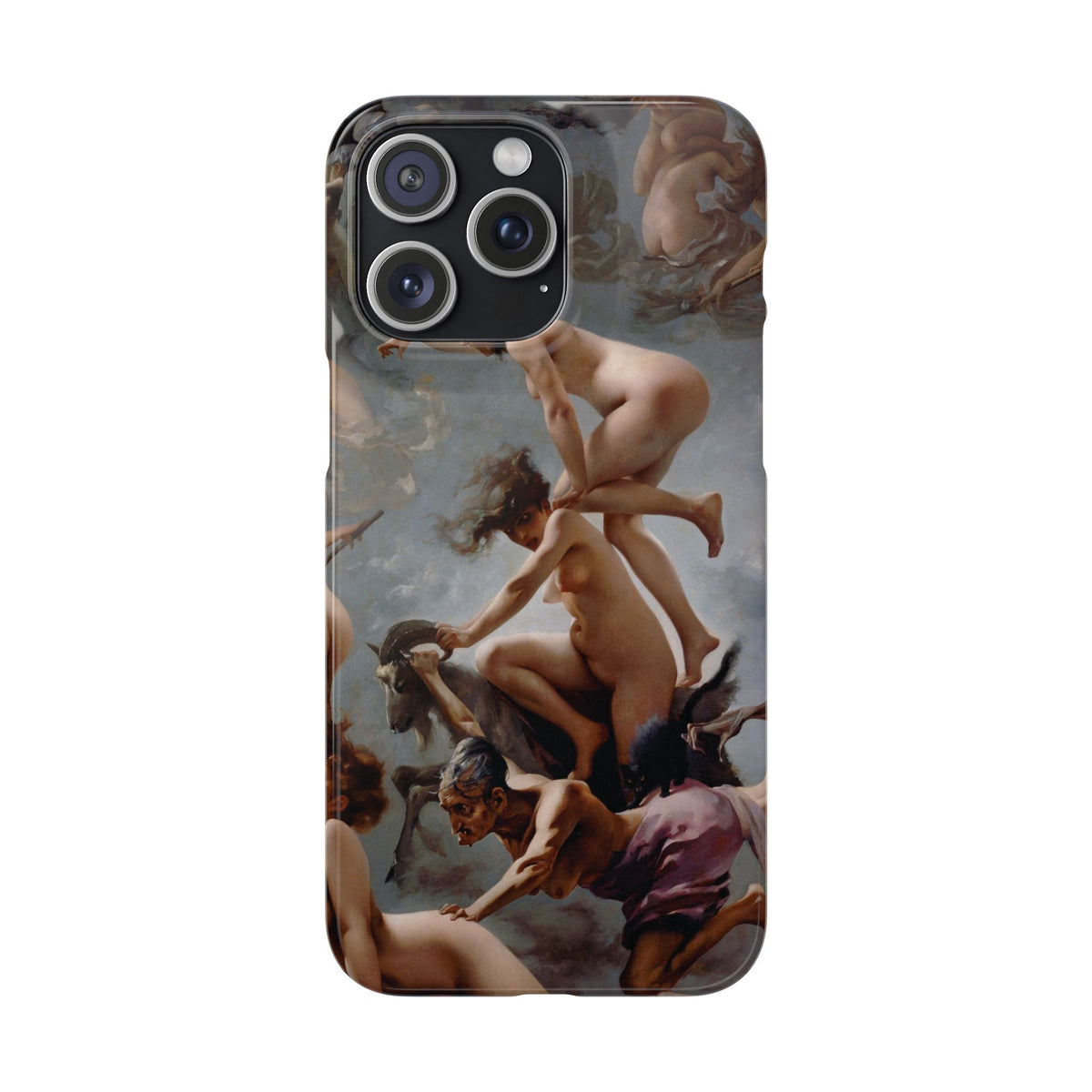Witches going to their Sabbath by Luis Ricardo Falero - iPhone Slim Case