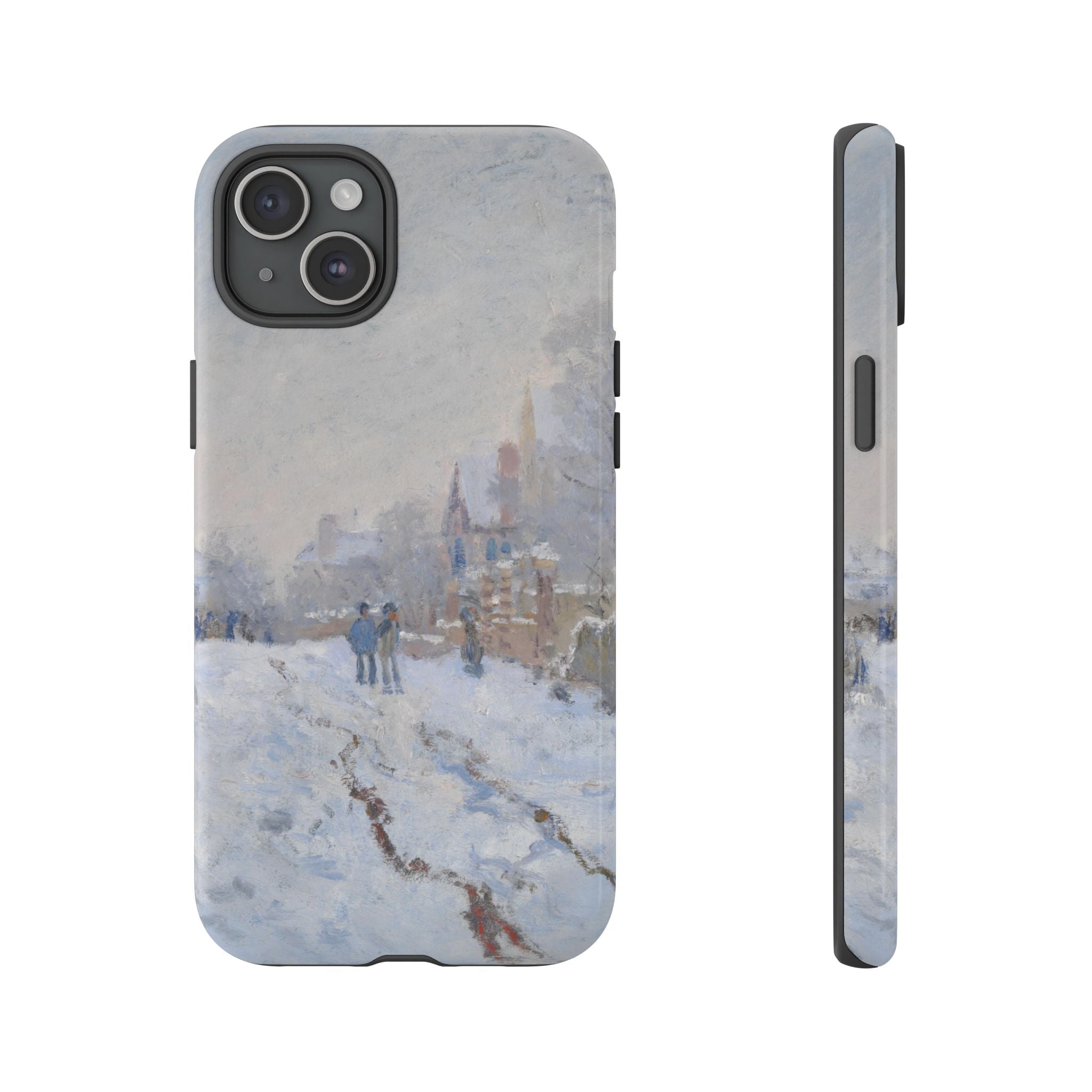 Snow Scene at Argenteuil by Claude Monet - iPhone Tough Case