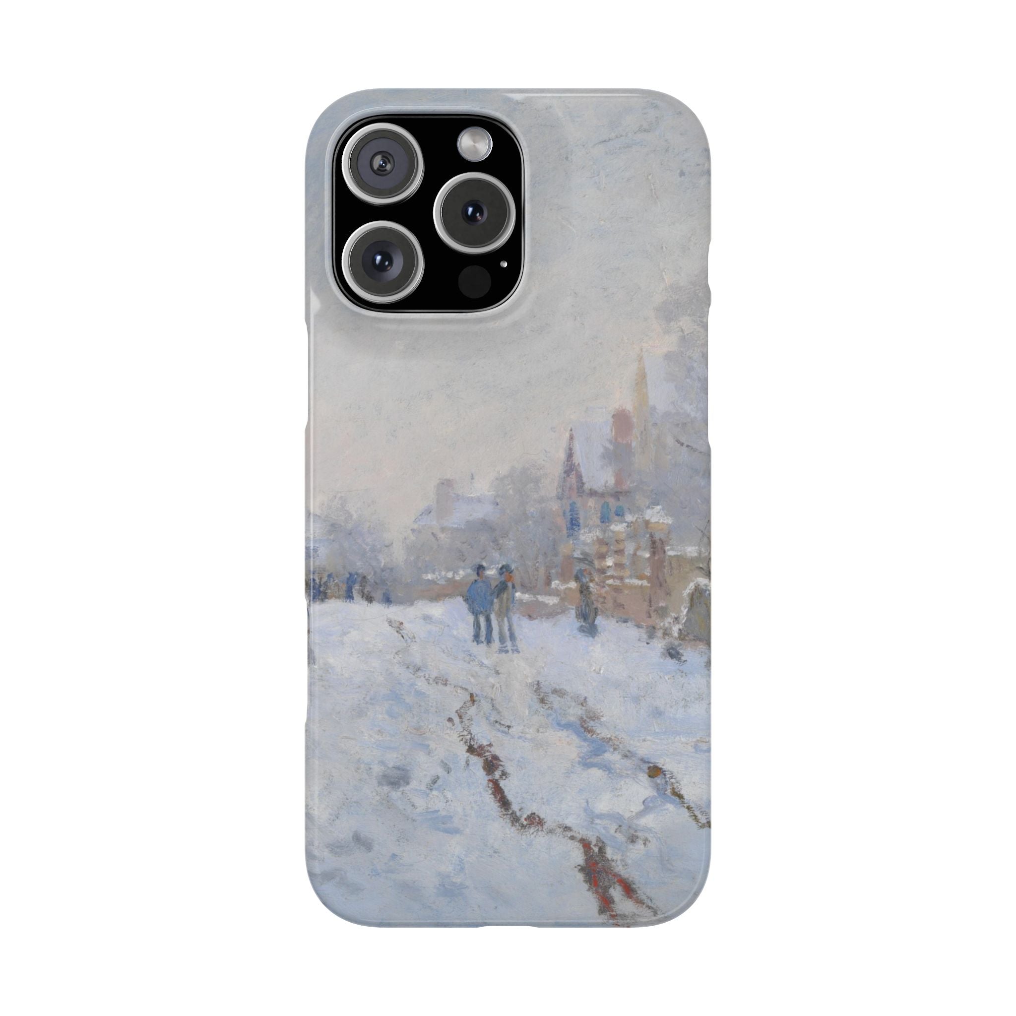 Snow Scene at Argenteuil by Claude Monet - iPhone Slim Case