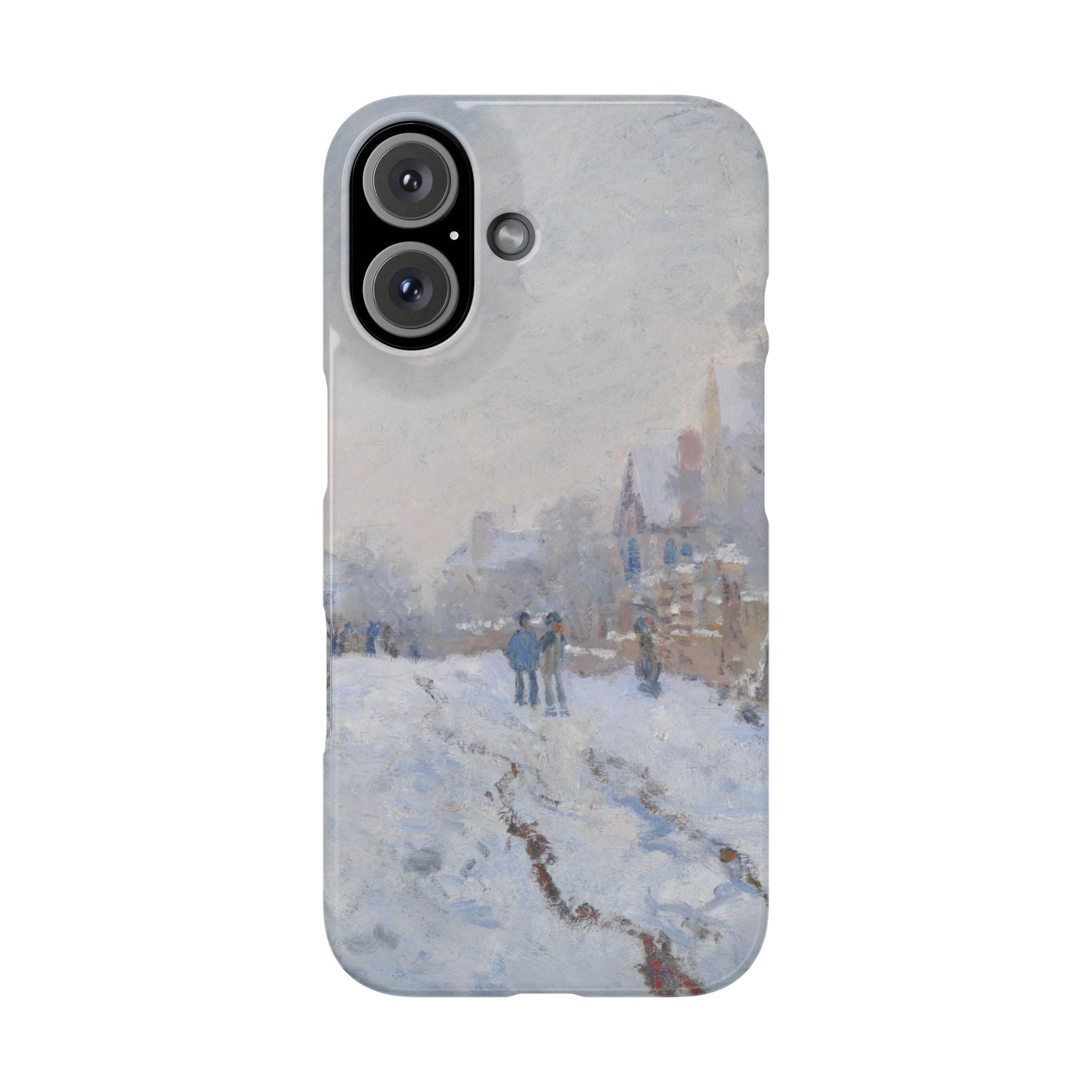 Snow Scene at Argenteuil by Claude Monet - iPhone Slim Case