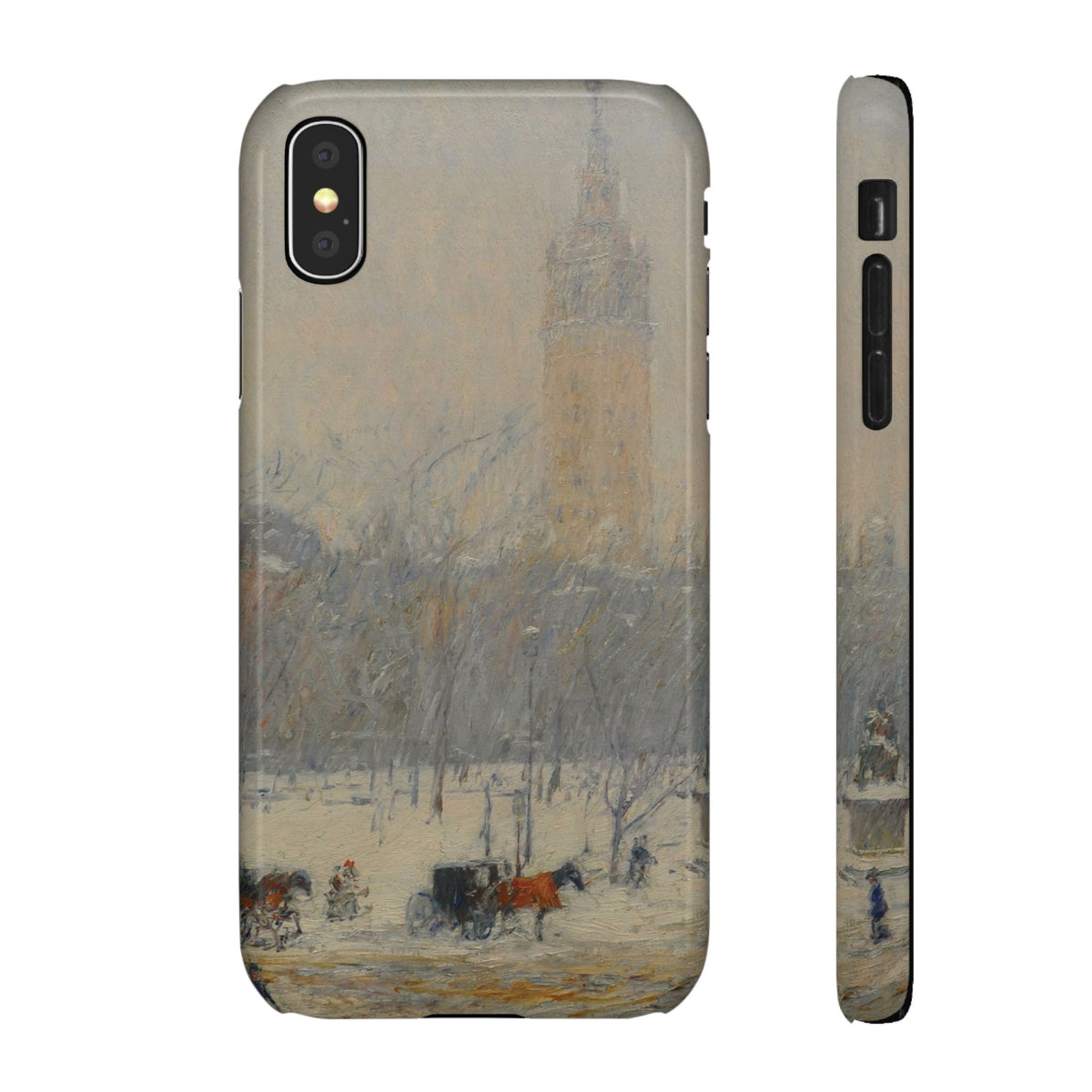 Snowstorm, Madison Square by Childe Hassam - iPhone Slim Case