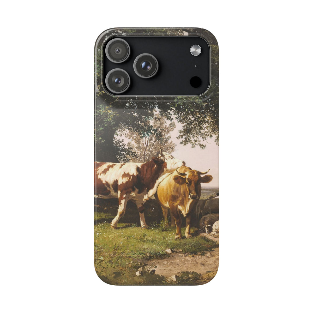 Herd under Trees by Ivan Ivanovich Shishkin - iPhone Slim Case