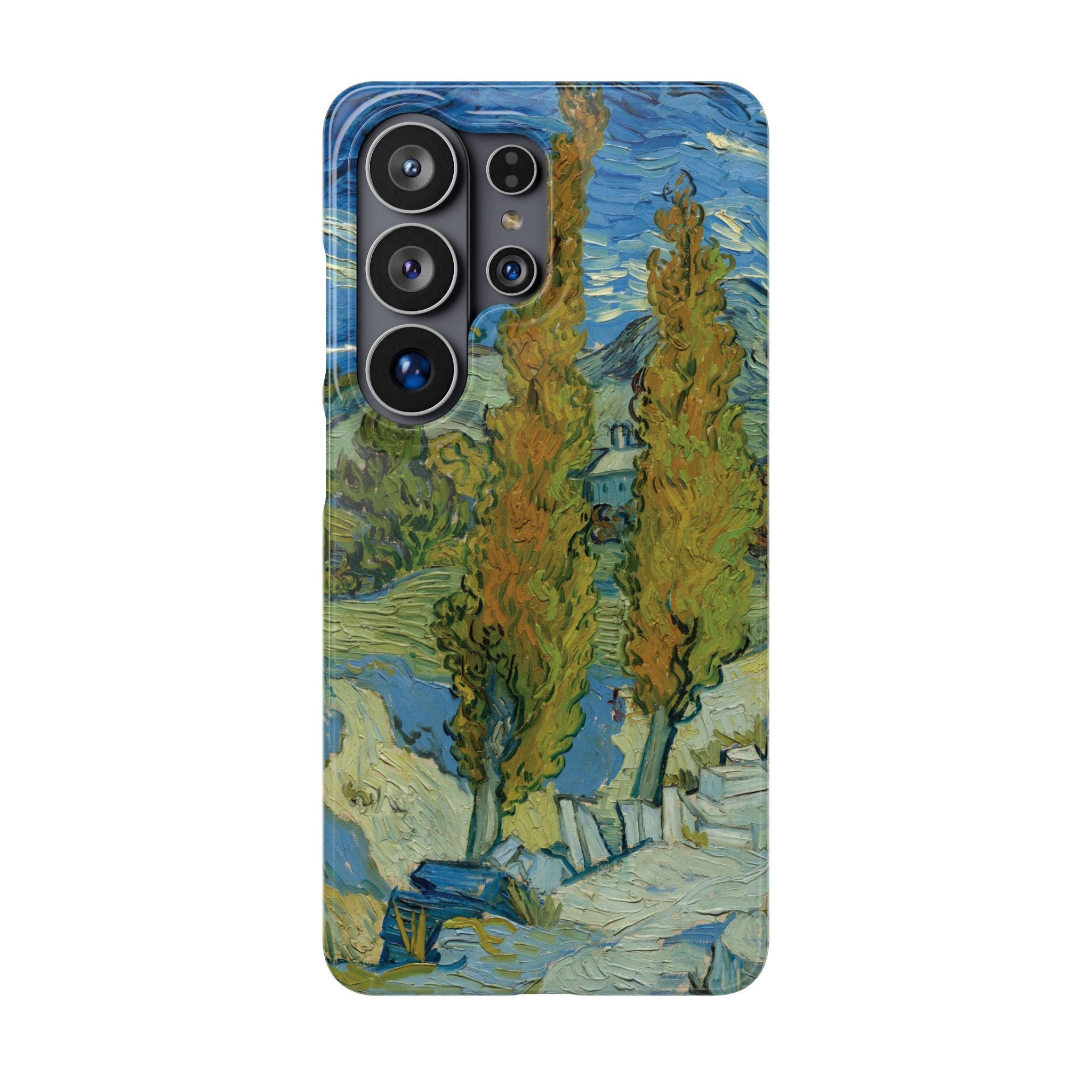 Two Poplars in the Alpilles near Saint-Rémy by Vincent van Gogh - Samsung Slim Case