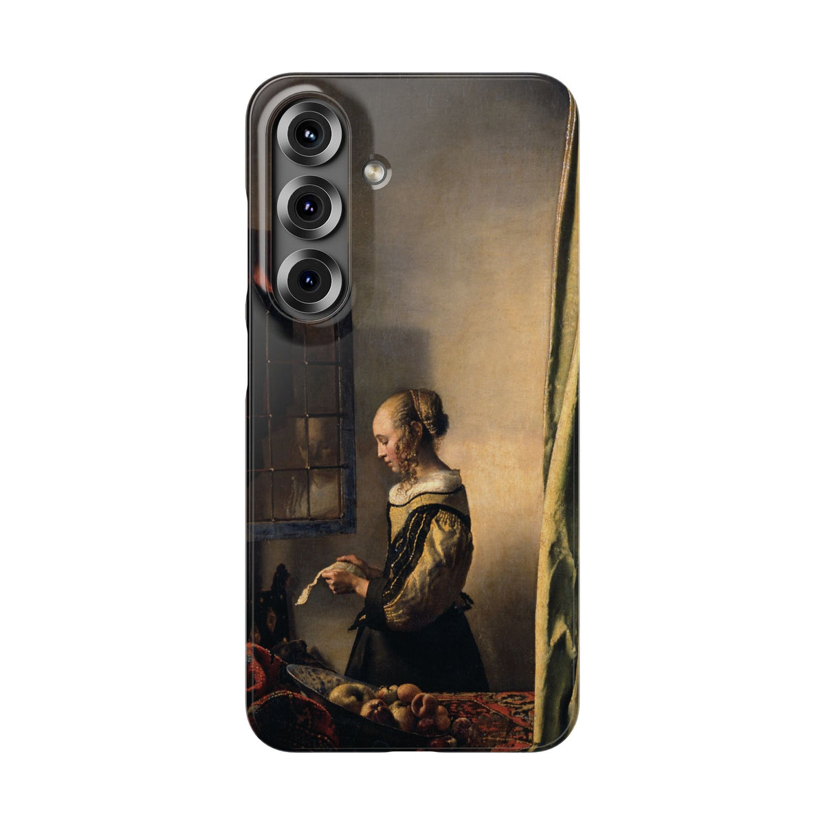 Girl Reading a Letter by an Open Window by Johannes Vermeer - Samsung Slim Case