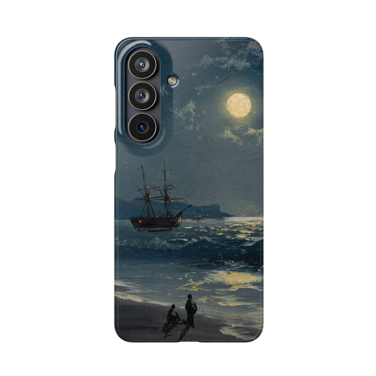 Sailing Ship on a Calm Sea by Moonlight by Ivan Aivazovsky - Samsung Slim Case