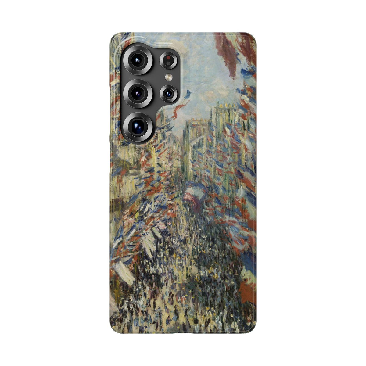 The Rue Montorgueil in Paris by Claude Monet - Samsung Slim Case