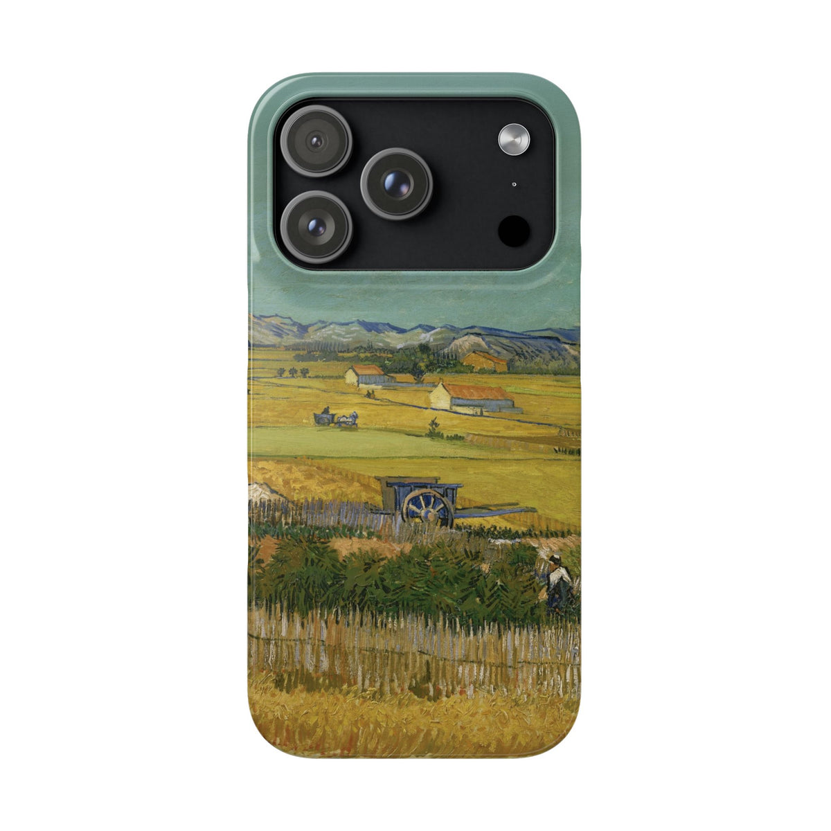Harvest at La Crau by Vincent van Gogh - iPhone Slim Case