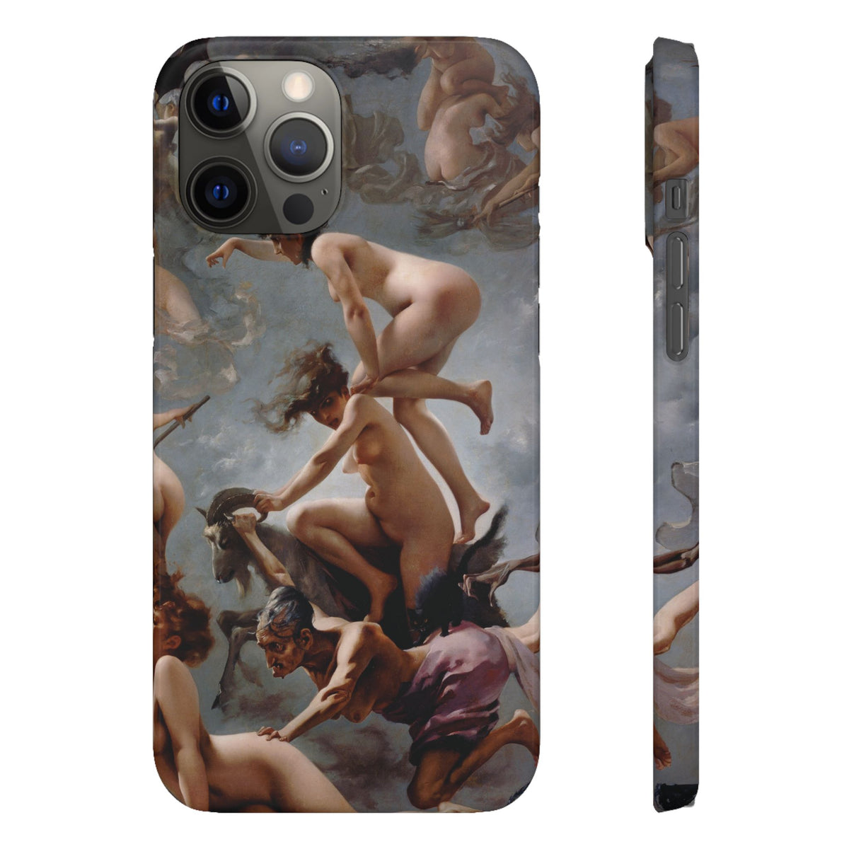 Witches going to their Sabbath by Luis Ricardo Falero - iPhone Slim Case