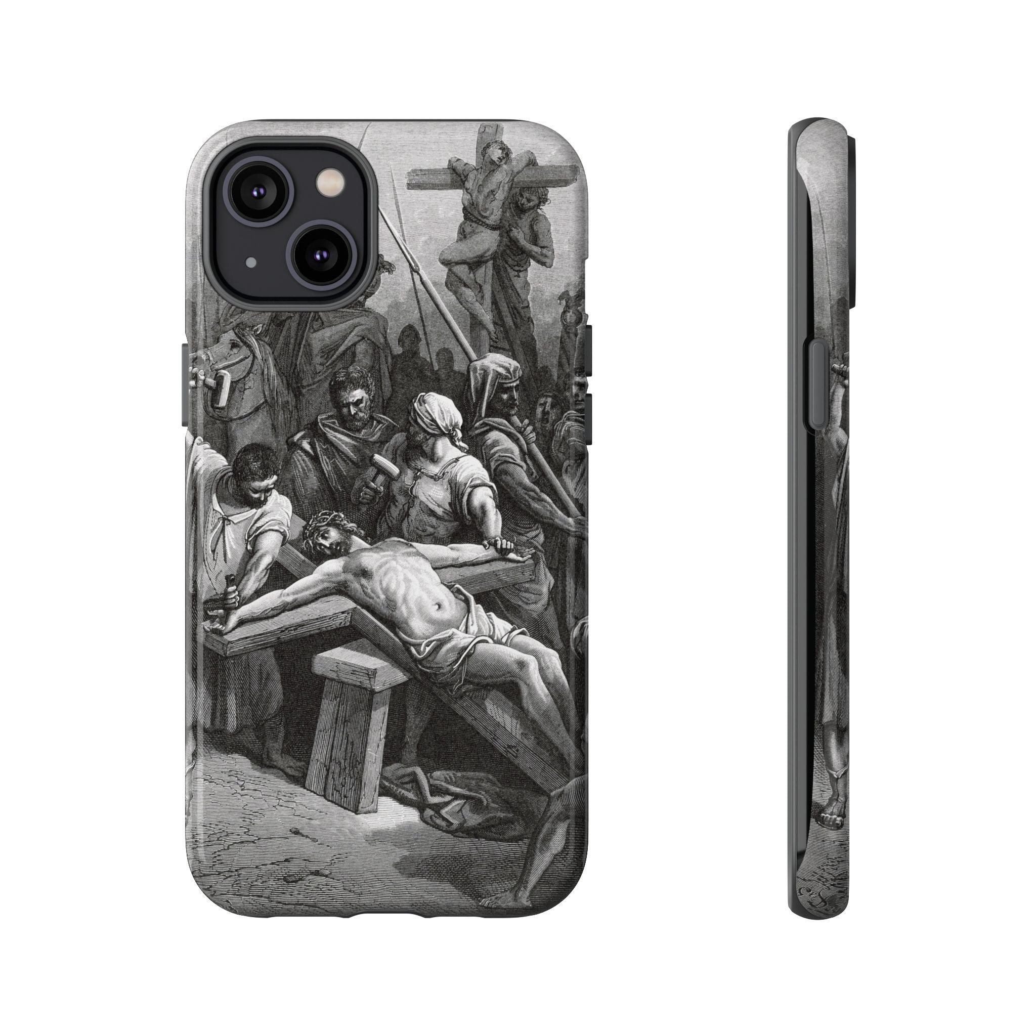 Crucifixion of Jesus by Gustave Doré - iPhone Tough Case