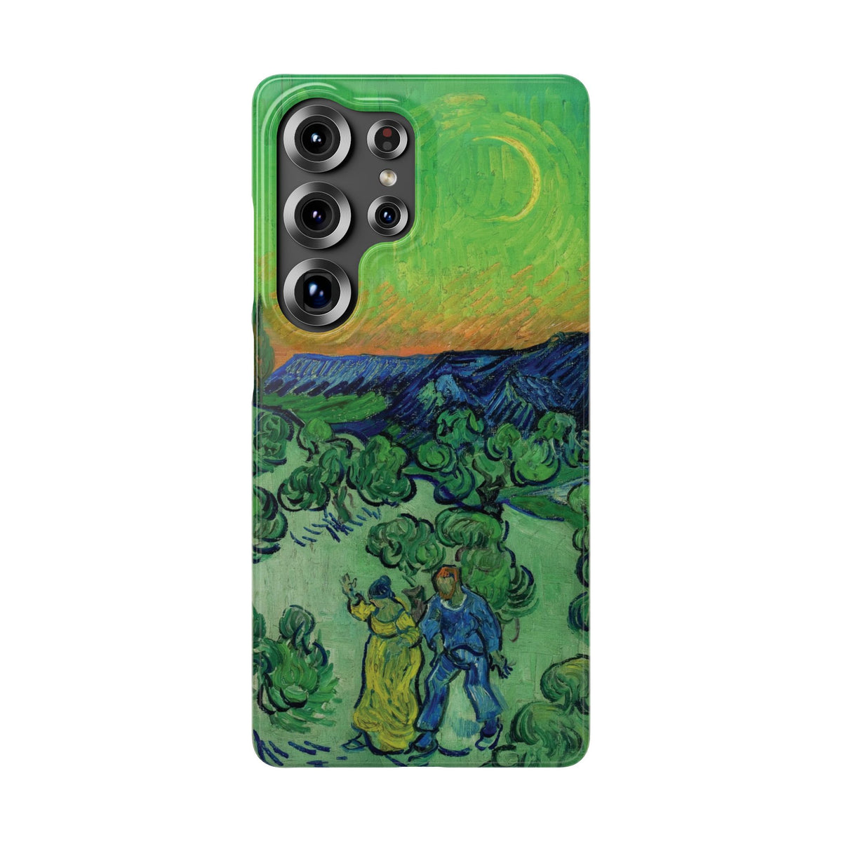 Landscape with Couple Walking and Crescent Moon by Vincent van Gogh - Samsung Slim Case