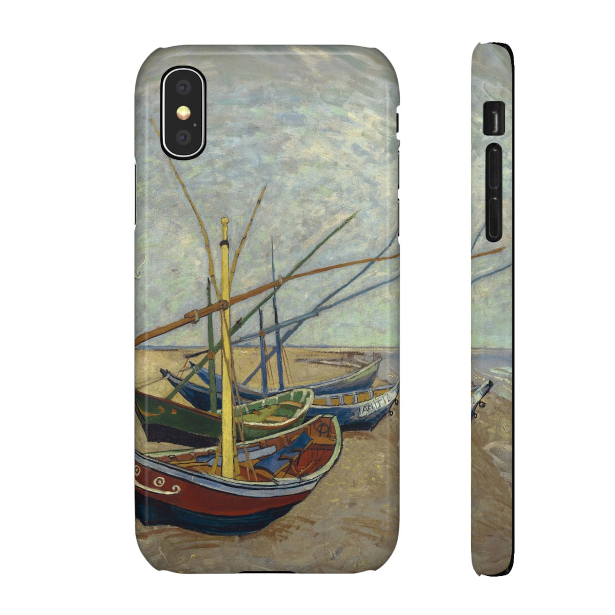 Fishing Boats on the Beach by Vincent van Gogh - iPhone Slim Case