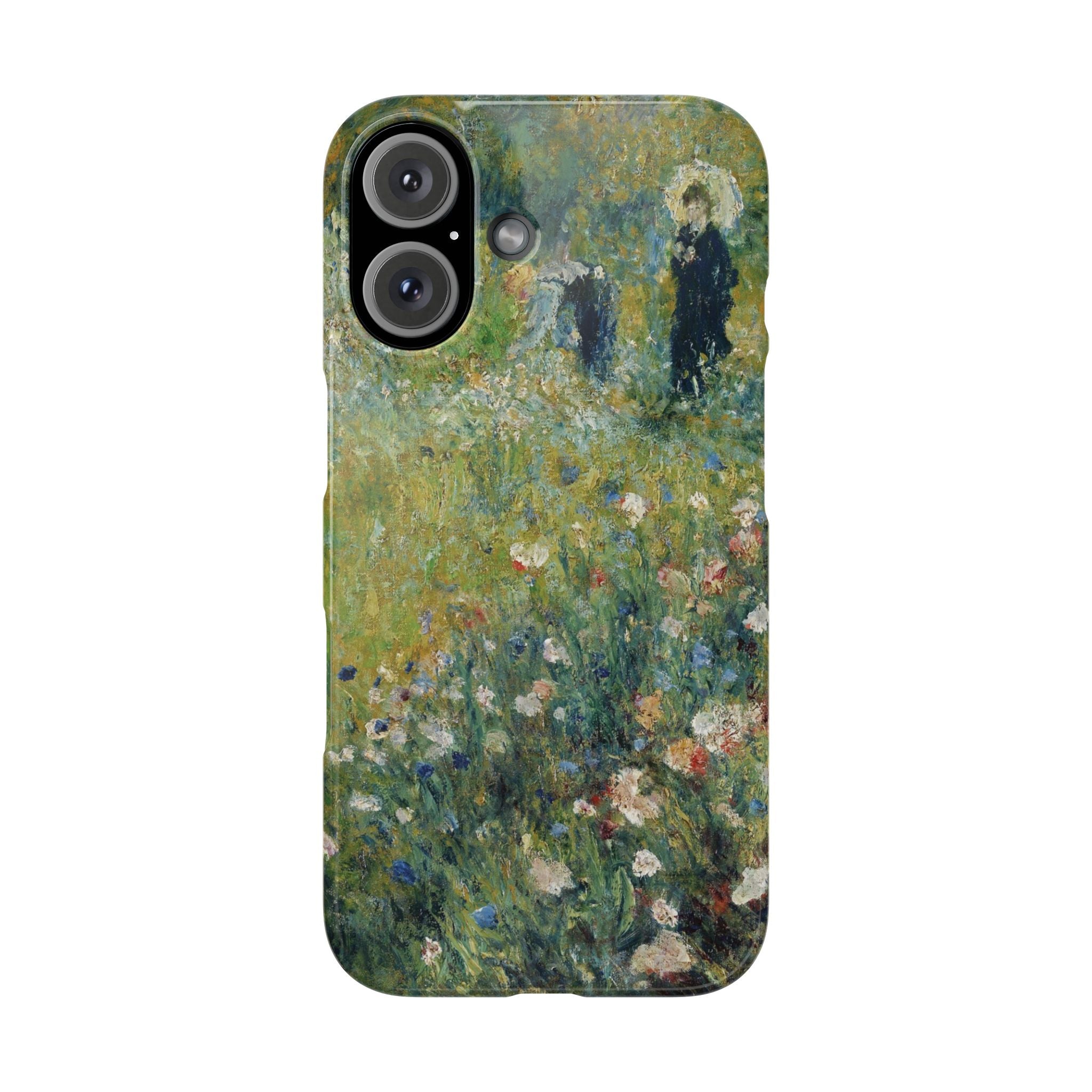 Woman with a Parasol in a Garden by Pierre Auguste Renoir - iPhone Slim Case