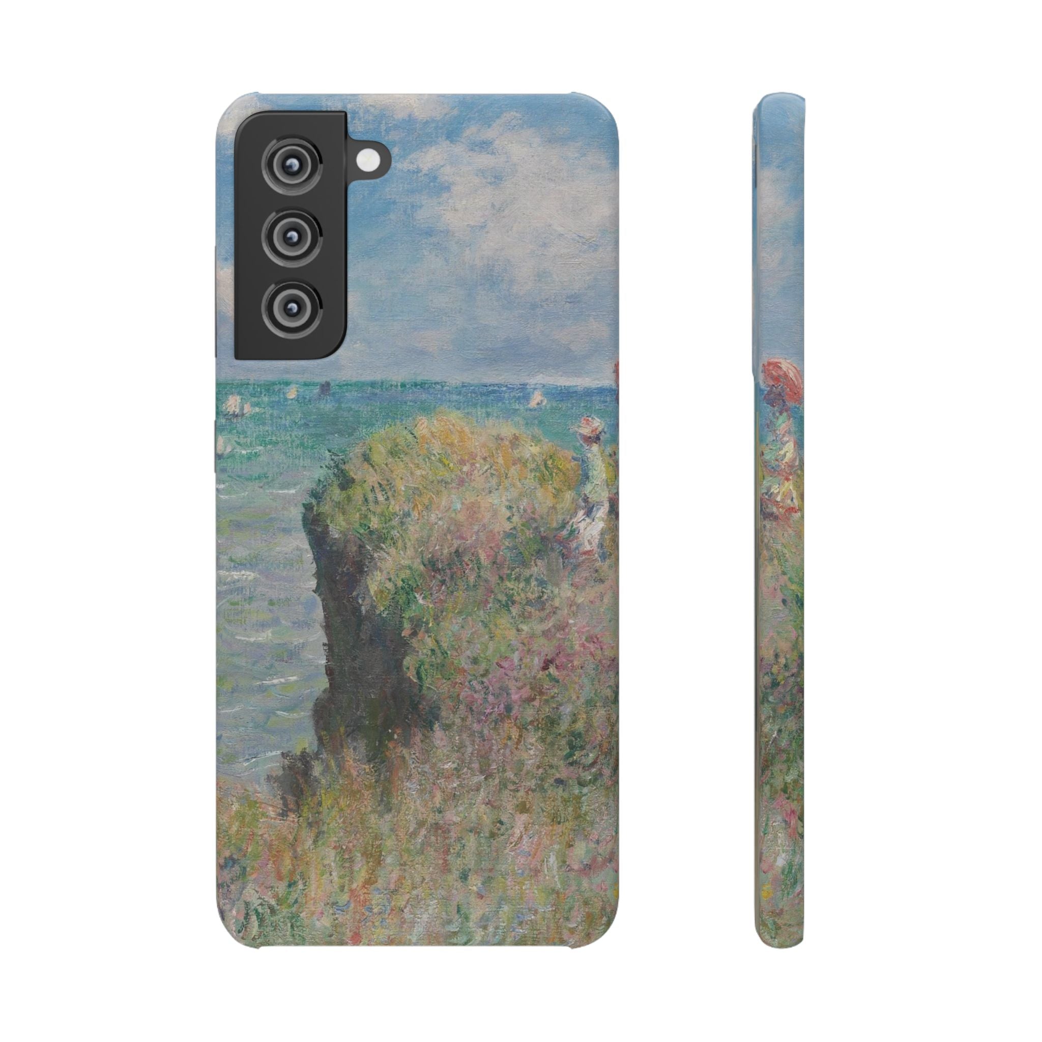 Cliff Walk at Pourville by Claude Monet - Samsung Slim Case