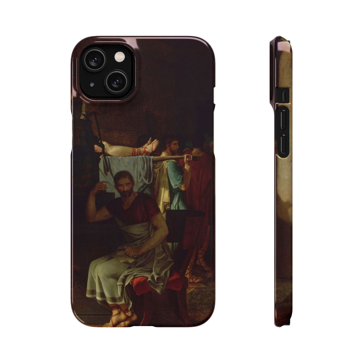 The Lictors Bring to Brutus the Bodies of His Sons I by Jacques-Louis David - iPhone Slim Case
