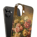 Roses in a Vase by Pierre Auguste Renoir - iPhone Slim Case