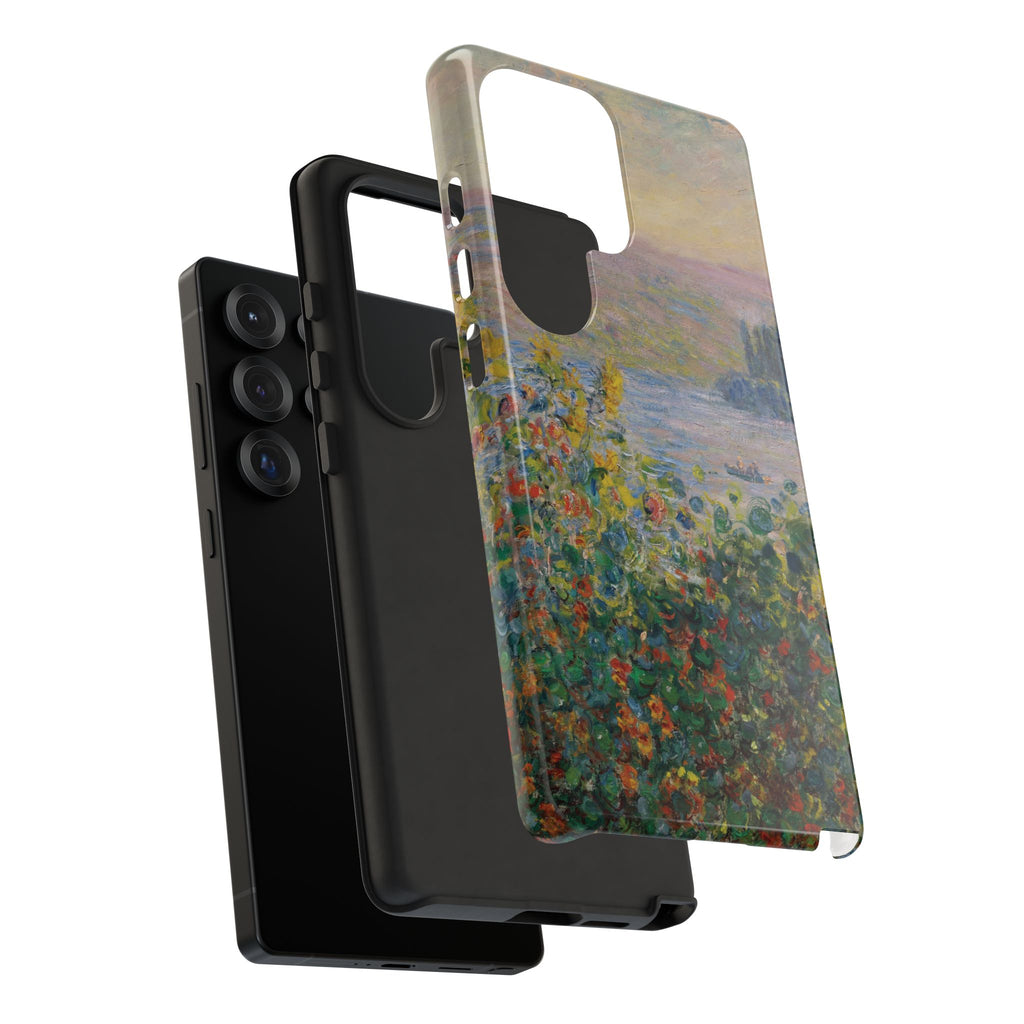 Flower Beds at Vétheuil by Claude Monet - Samsung Tough Case