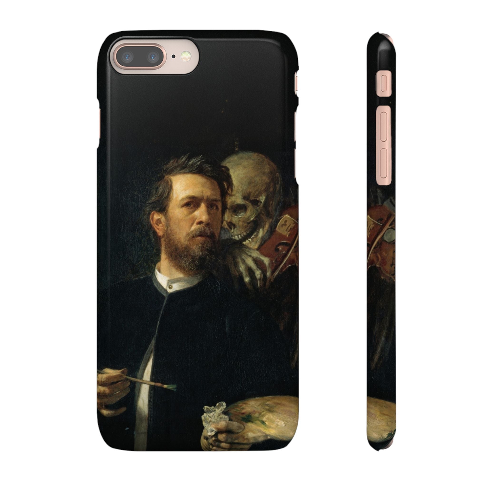 Self Portrait with Death Playing the Fiddle by Arnold Böcklin - iPhone Slim Case