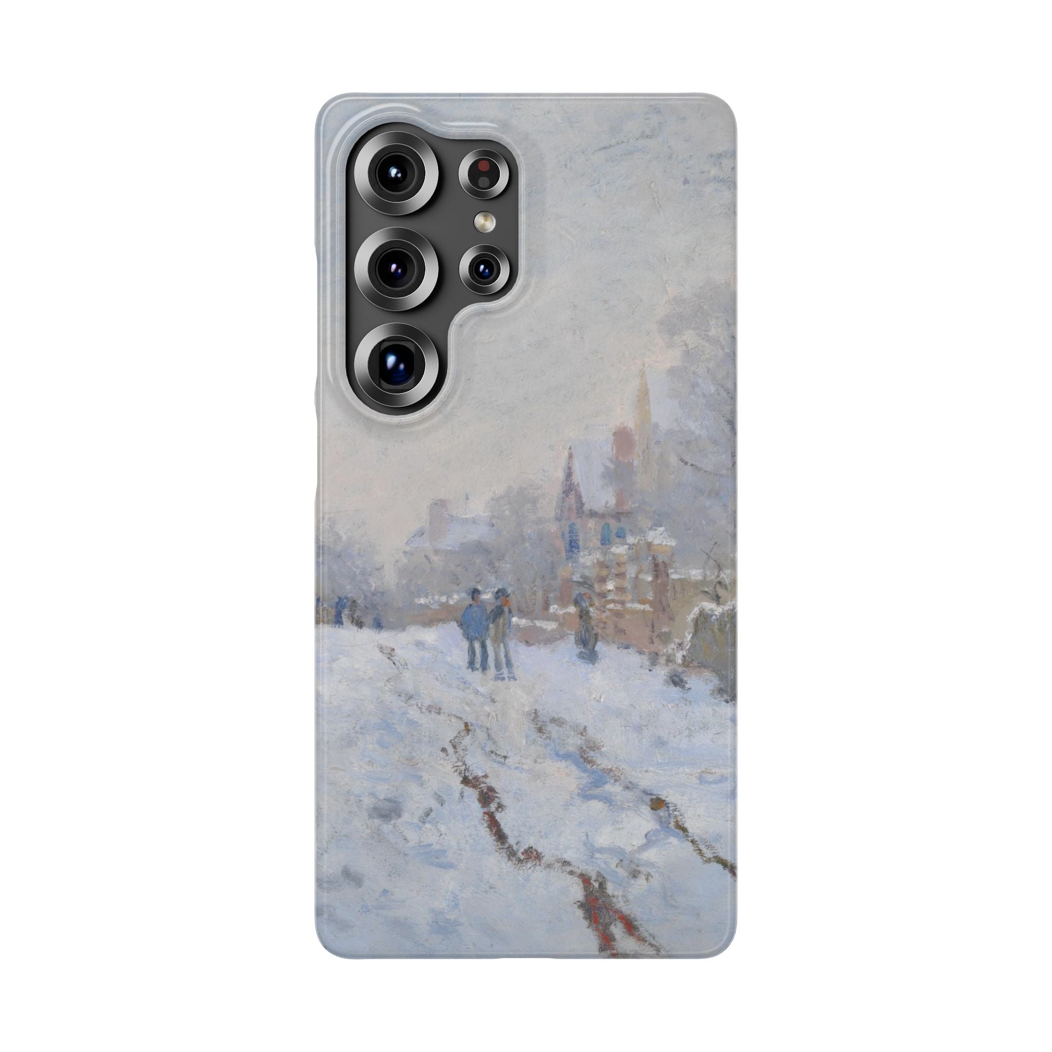 Snow Scene at Argenteuil by Claude Monet - Samsung Slim Case
