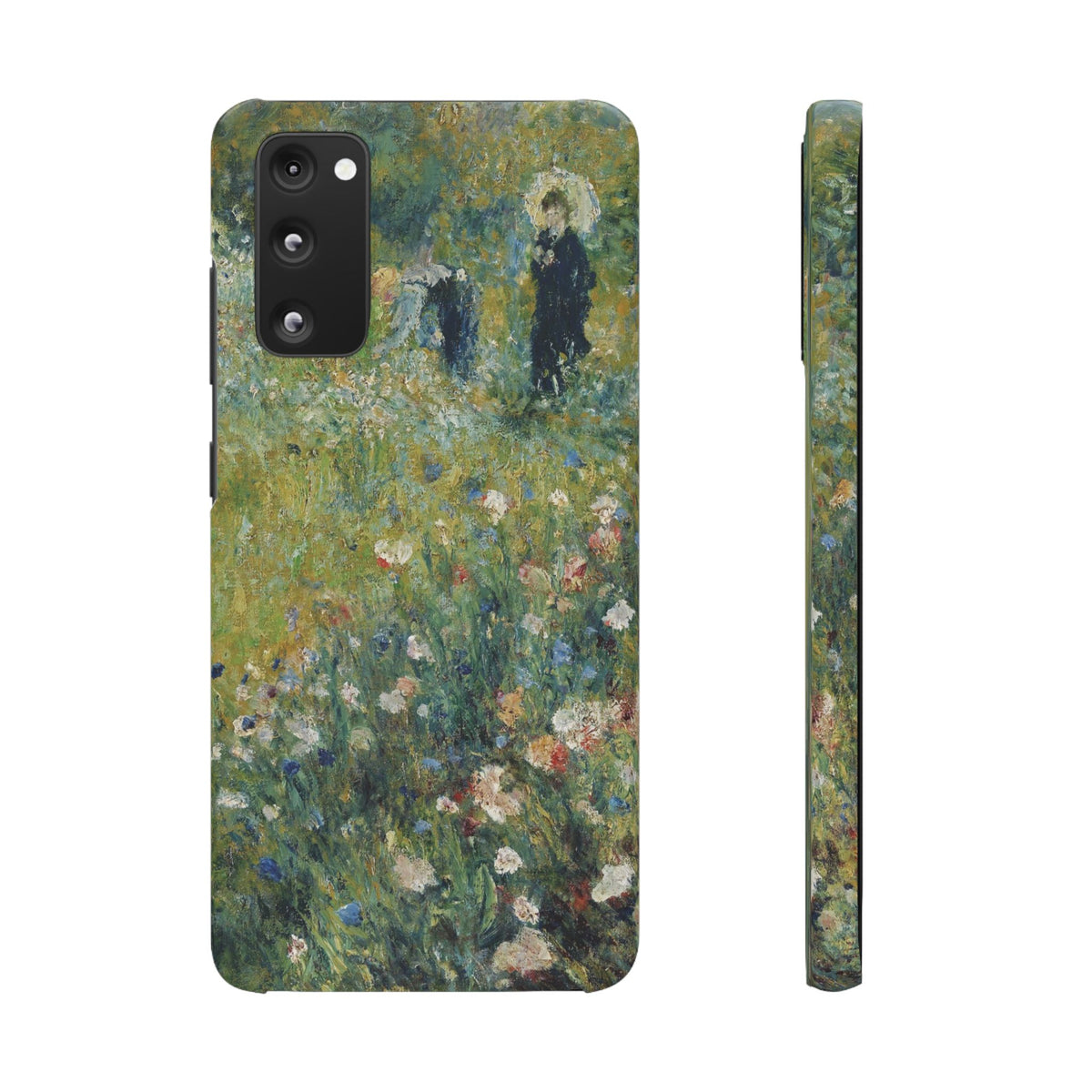 Woman with a Parasol in a Garden by Pierre Auguste Renoir - Samsung Slim Case