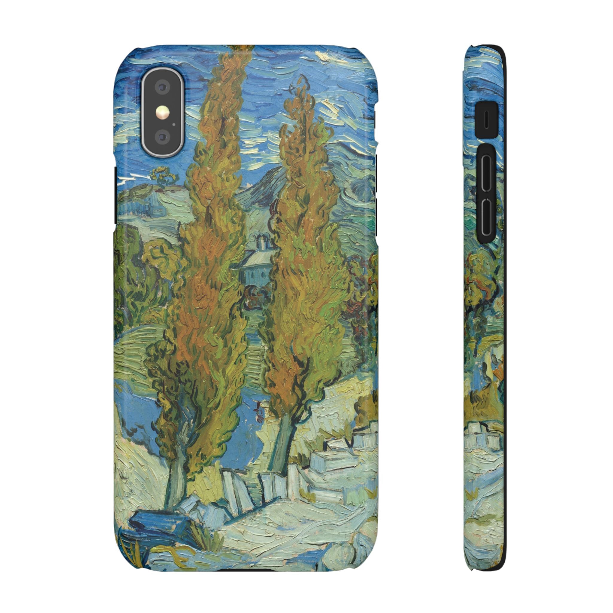 Two Poplars in the Alpilles near Saint-Rémy by Vincent van Gogh - iPhone Slim Case