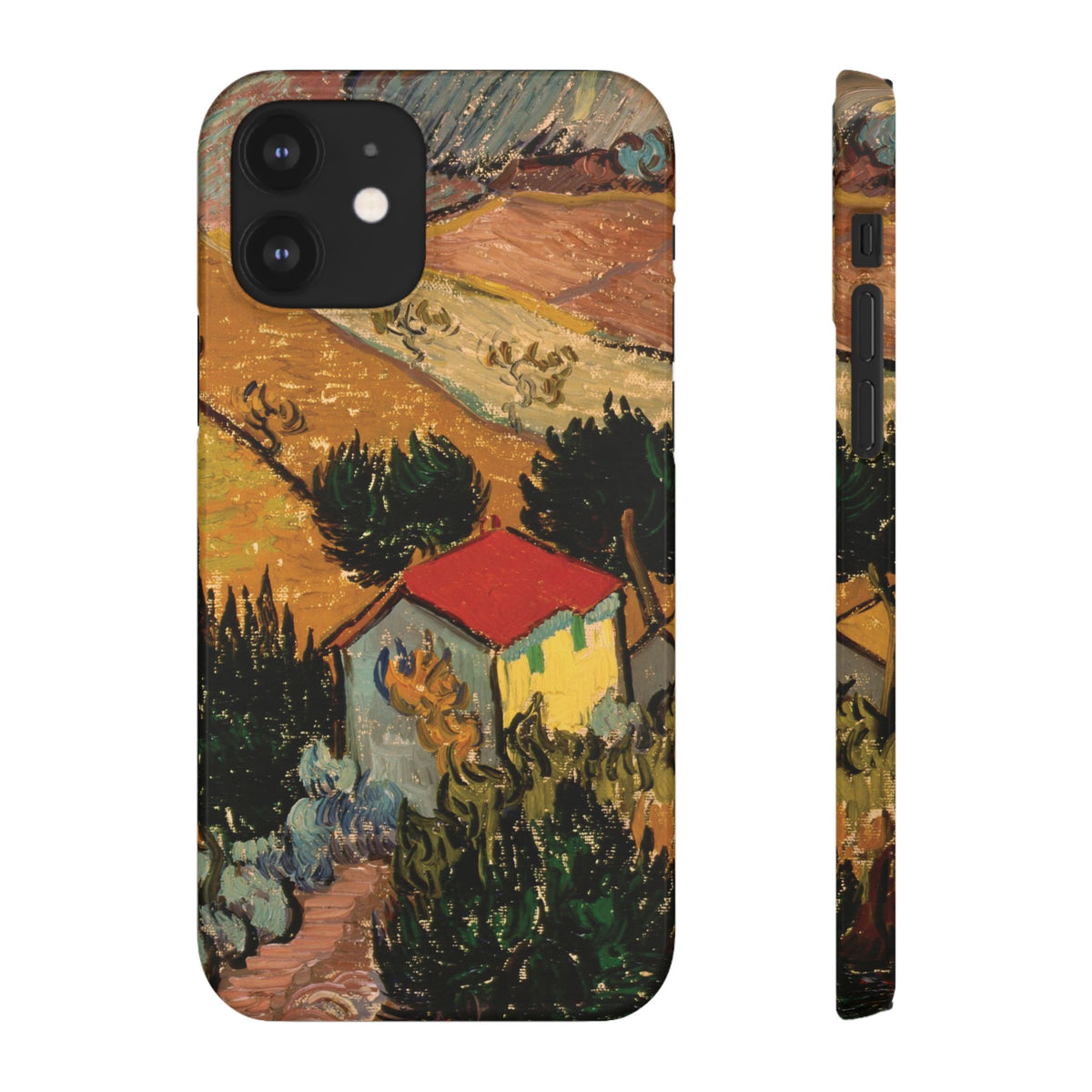 Landscape with House and Ploughman by Vincent van Gogh - iPhone Slim Case
