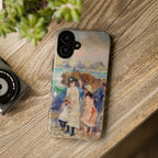 Children at the Beach at Guernsey by Pierre Auguste Renoir - iPhone Tough Case
